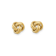 14K Yellow Gold Love Knot Stud Earrings